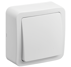 Bouton poussoir saillie BLOK blanc